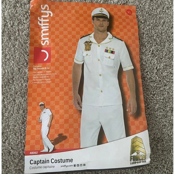 HALLOWEEN COSTUME NAVY CAPTAIN MEN SIZE XXL TRICK OR TREAT VERSATILE - Picture 5 of 14